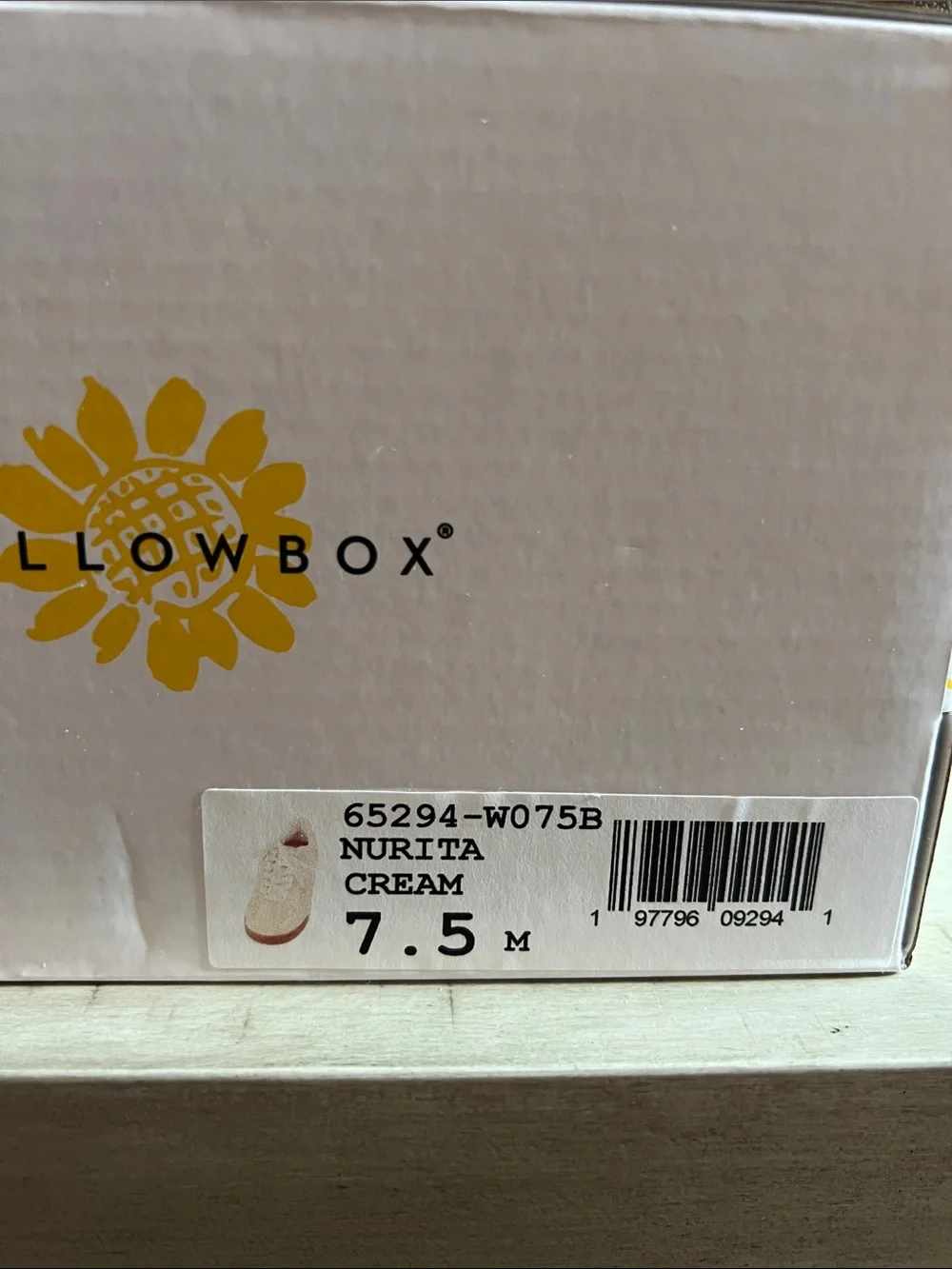 Yellow Box Cream and Brown Retro Low-Profile Sneakers